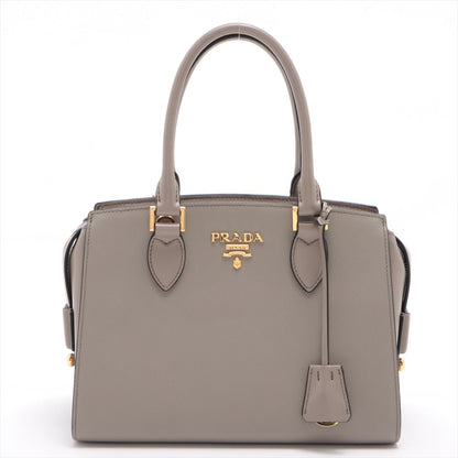 Second hand Prada Saffiano Leather 2way Medium Grey - Tabita Bags