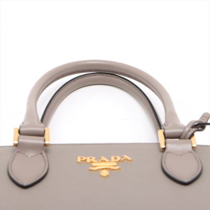 Second hand Prada Saffiano Leather 2way Medium Grey - Tabita Bags