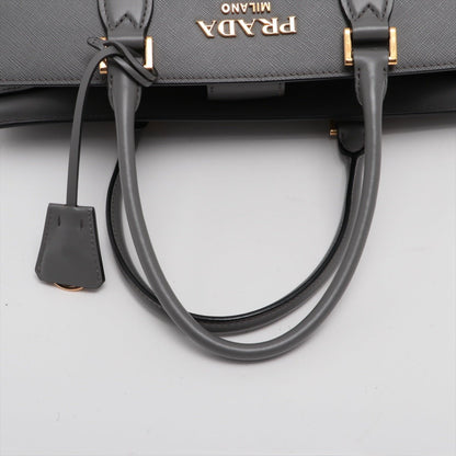 Second hand Prada Saffiano Leather 2way Medium Grey - Tabita Bags