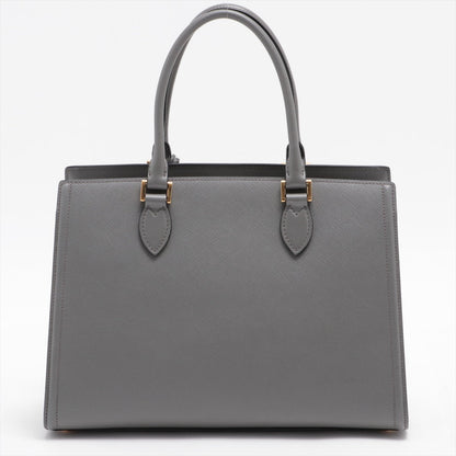 Second hand Prada Saffiano Leather 2way Medium Grey - Tabita Bags