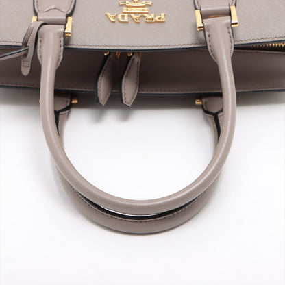 Second hand Prada Saffiano Leather 2way Medium Grey - Tabita Bags