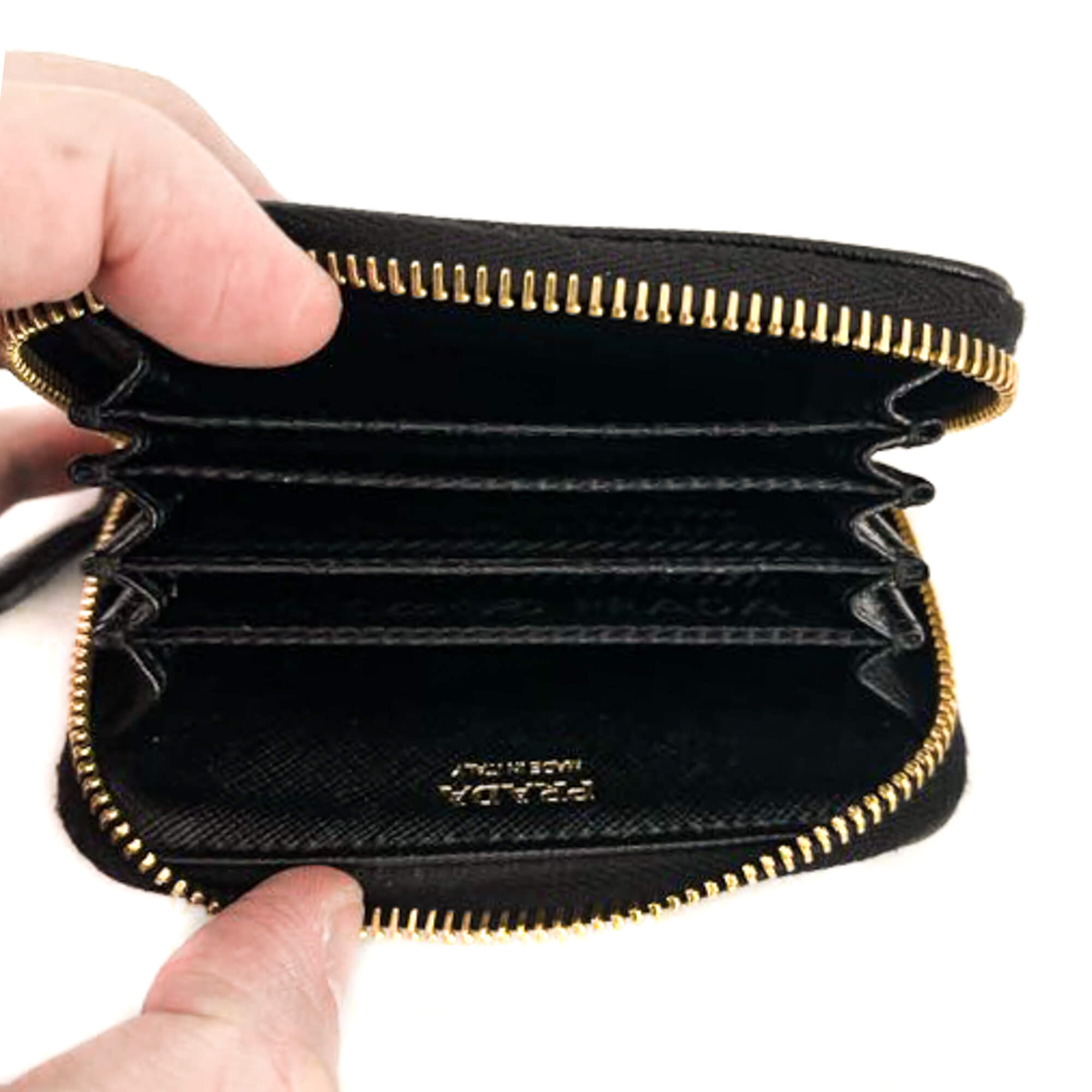 Saffiano leather coin purse hot sale