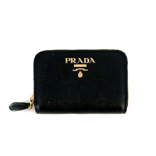 Second hand Prada Saffiano Leather Black Coin Purse - Tabita Bags