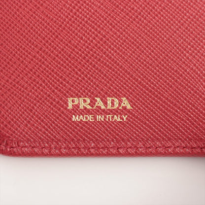 Second hand Prada Saffiano Metal Leather Wallet Red - Tabita Bags