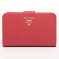 Second hand Prada Saffiano Metal Leather Wallet Red - Tabita Bags