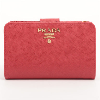 Second hand Prada Saffiano Metal Leather Wallet Red - Tabita Bags