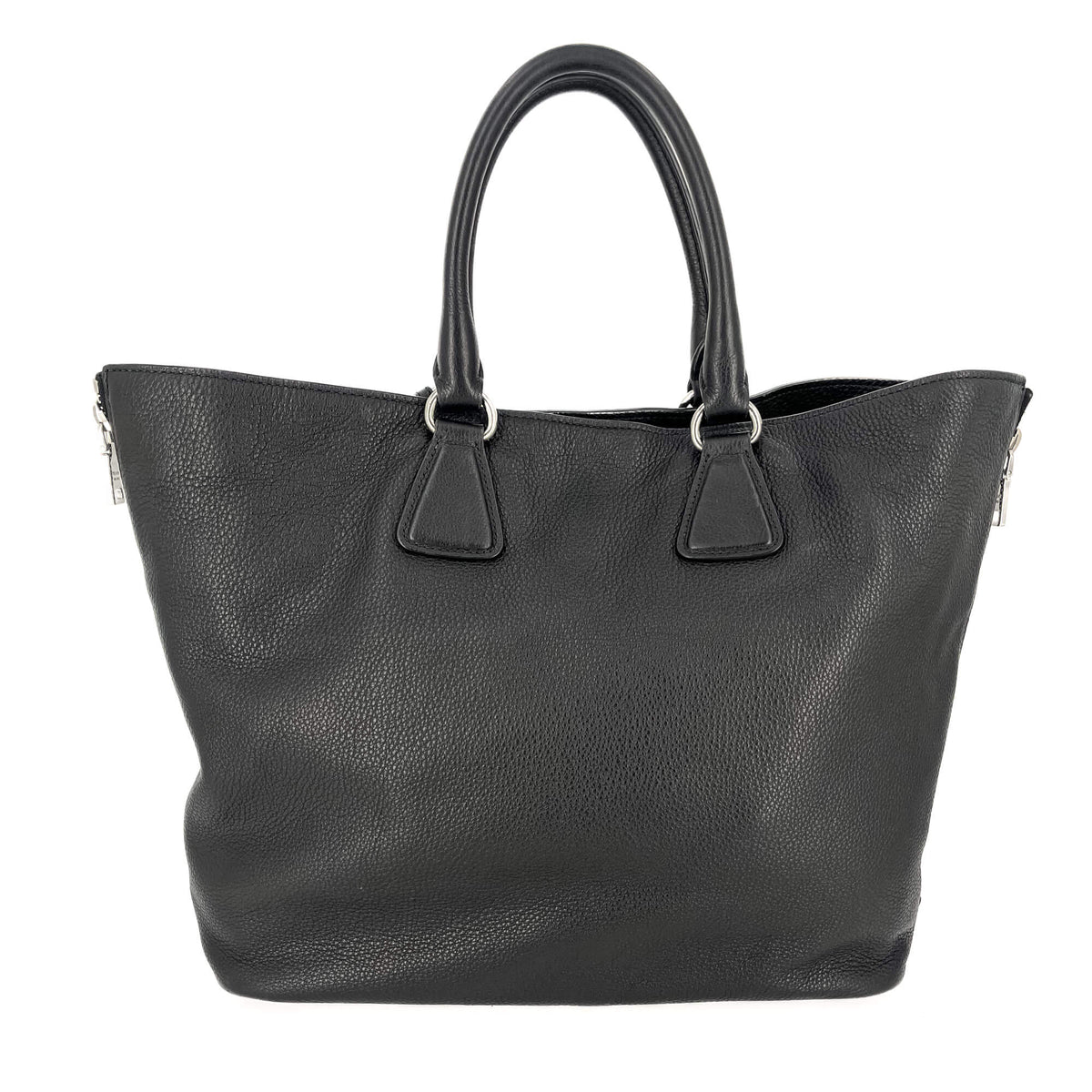 Second hand Prada Tote Handbag Leather 2-Ways Black - Tabita Bags