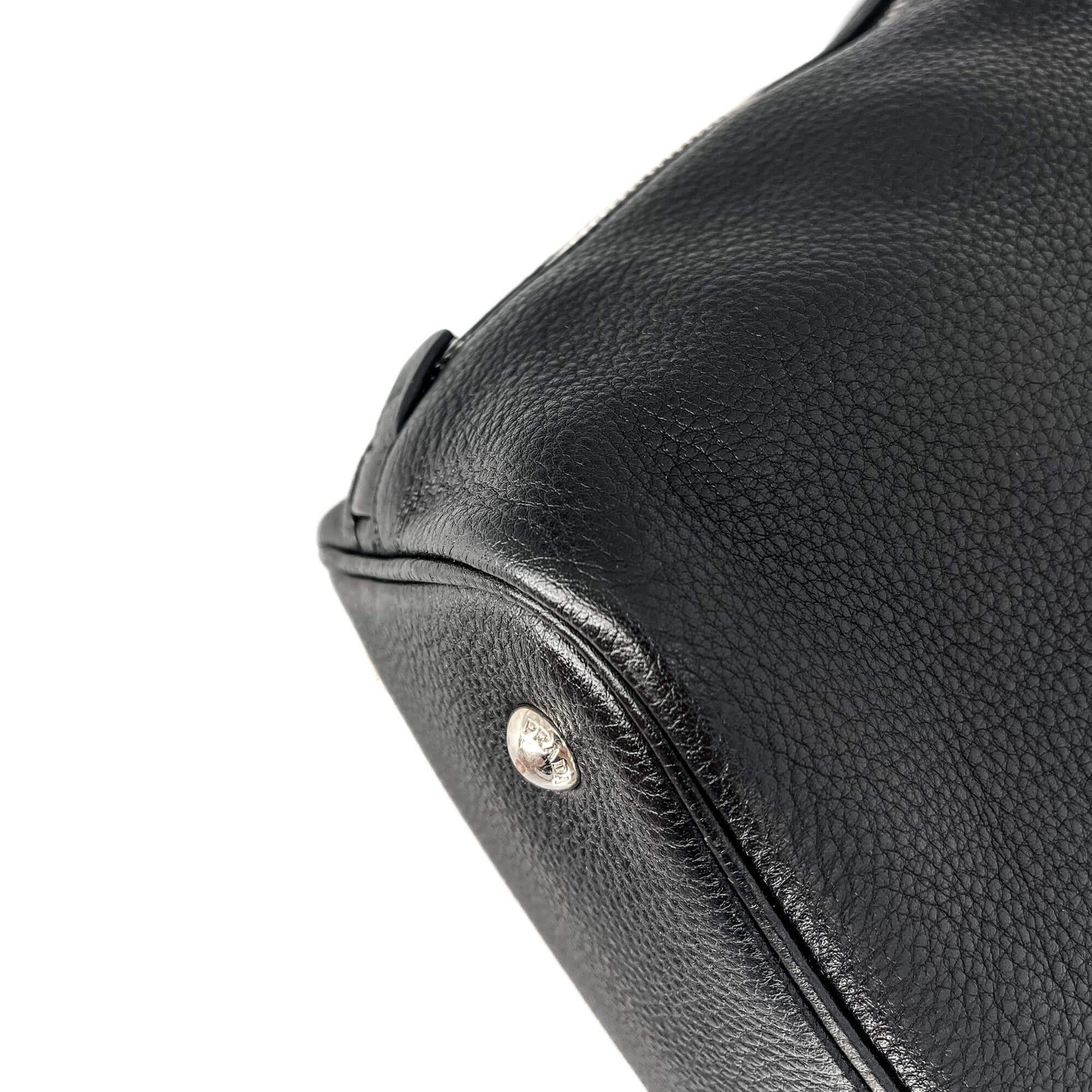Second hand Prada Tote Handbag Leather 2-Ways Black - Tabita Bags