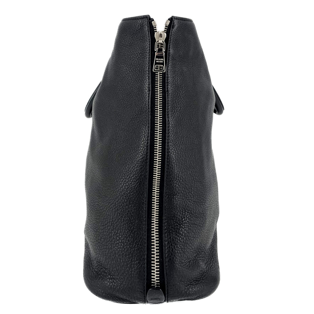 Second hand Prada Tote Handbag Leather 2-Ways Black - Tabita Bags