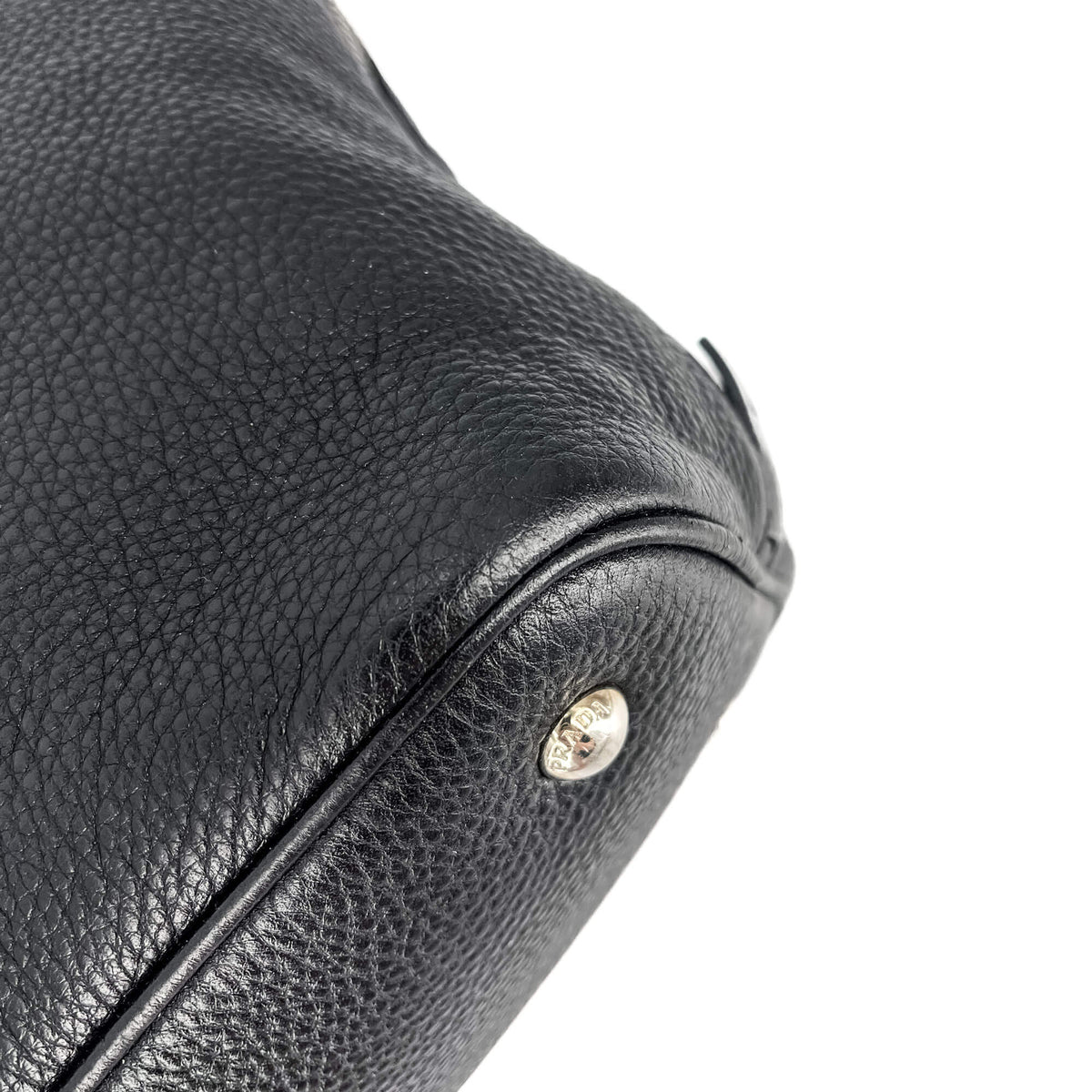 Second hand Prada Tote Handbag Leather 2-Ways Black - Tabita Bags