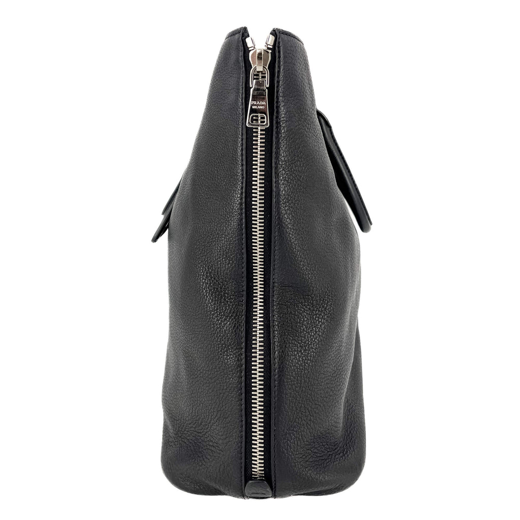 Second hand Prada Tote Handbag Leather 2-Ways Black - Tabita Bags