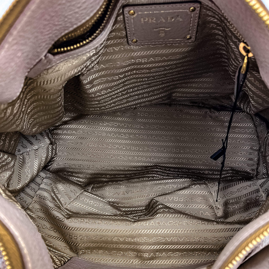Second hand Prada Vitello Daino Shoulder Bag Argilla - Tabita Bags