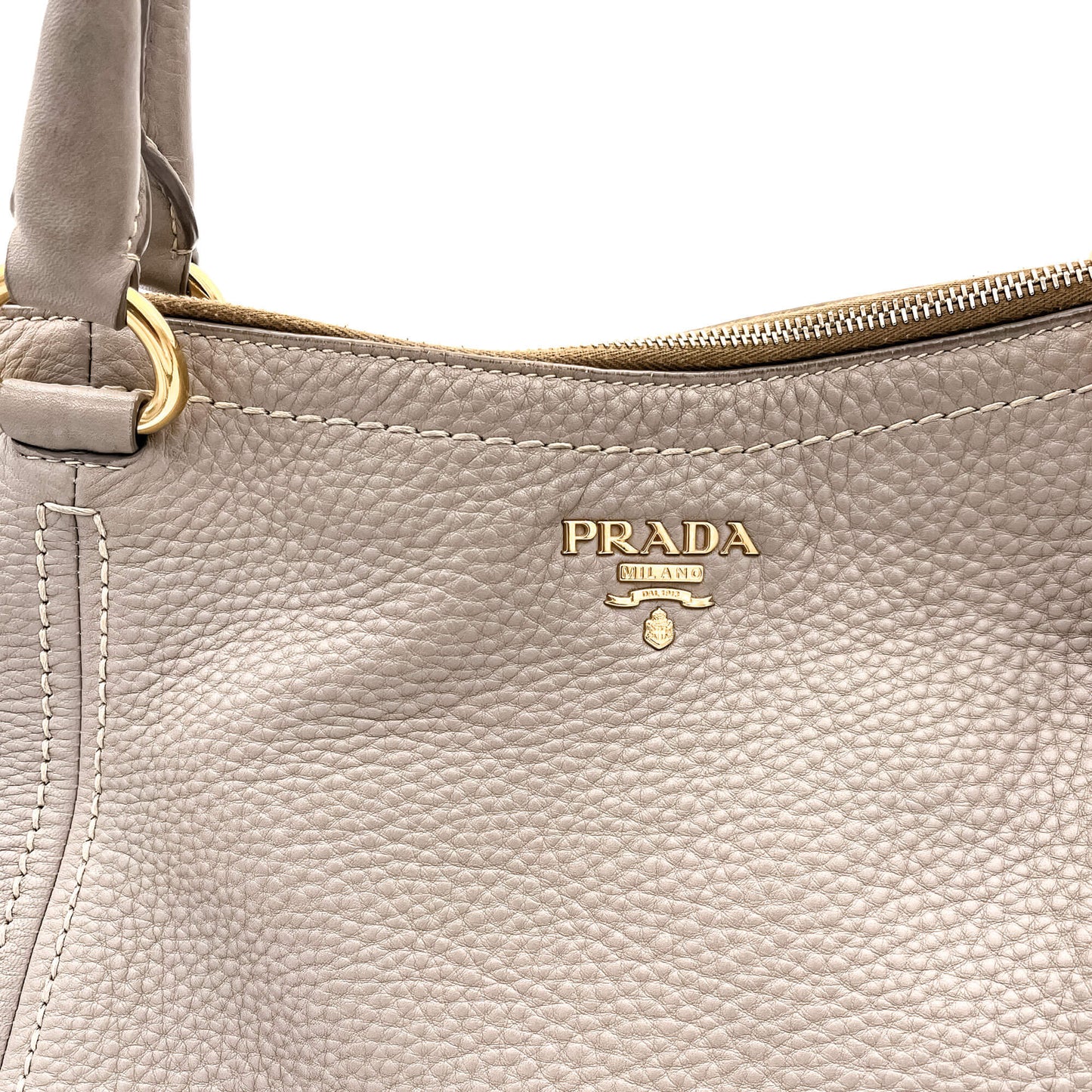 Second hand Prada Vitello Daino Shoulder Bag Argilla - Tabita Bags