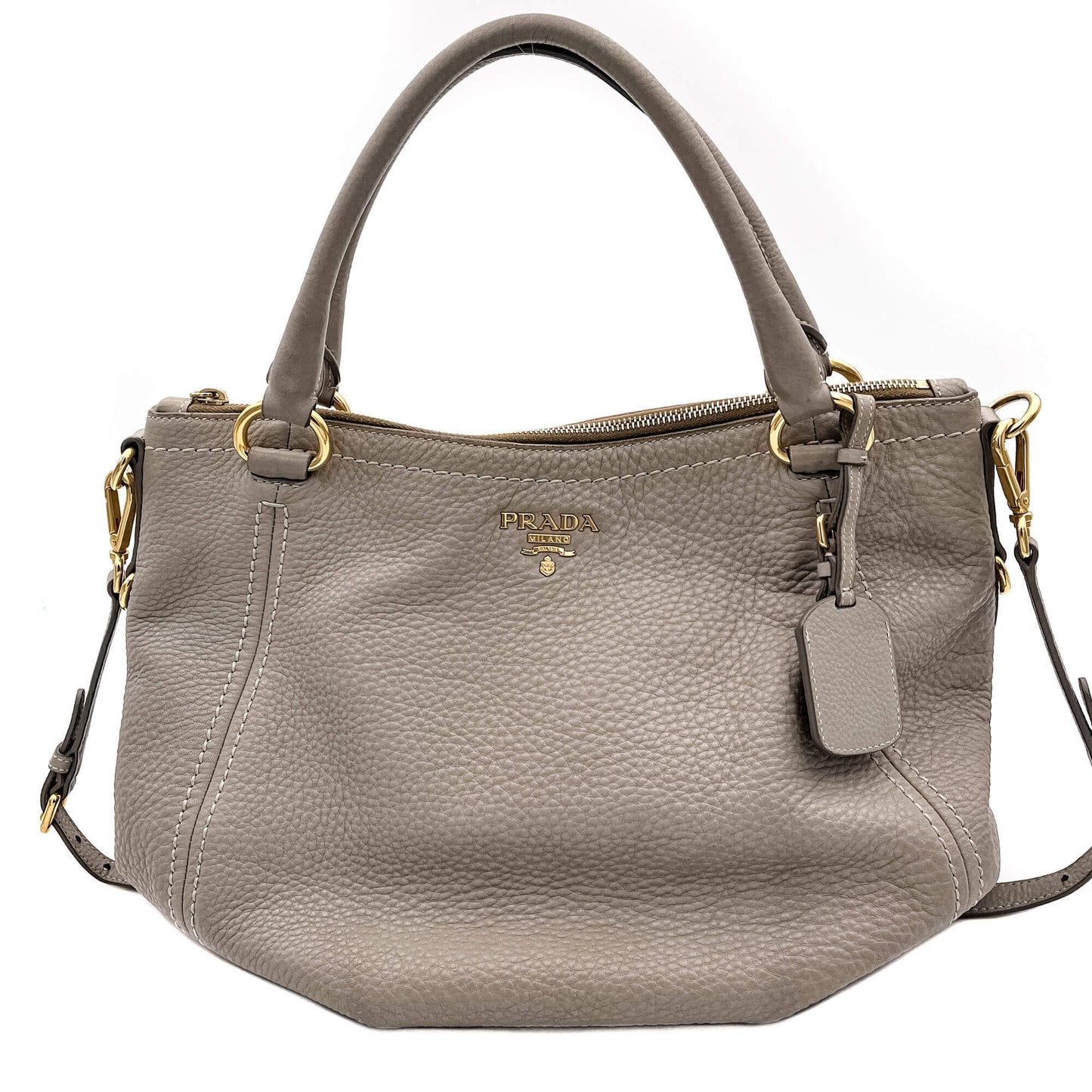 Second hand Prada Vitello Daino Shoulder Bag Argilla - Tabita Bags