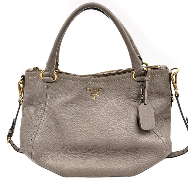 Prada Vitello Daino Shoulder Bag Argilla - Tabita Bags
