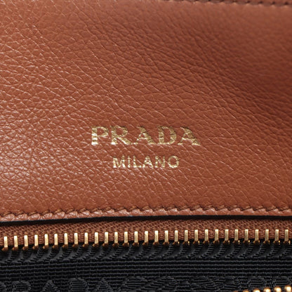 Second hand Prada Vitello Phenix Brown Leather Handbag - Tabita Bags