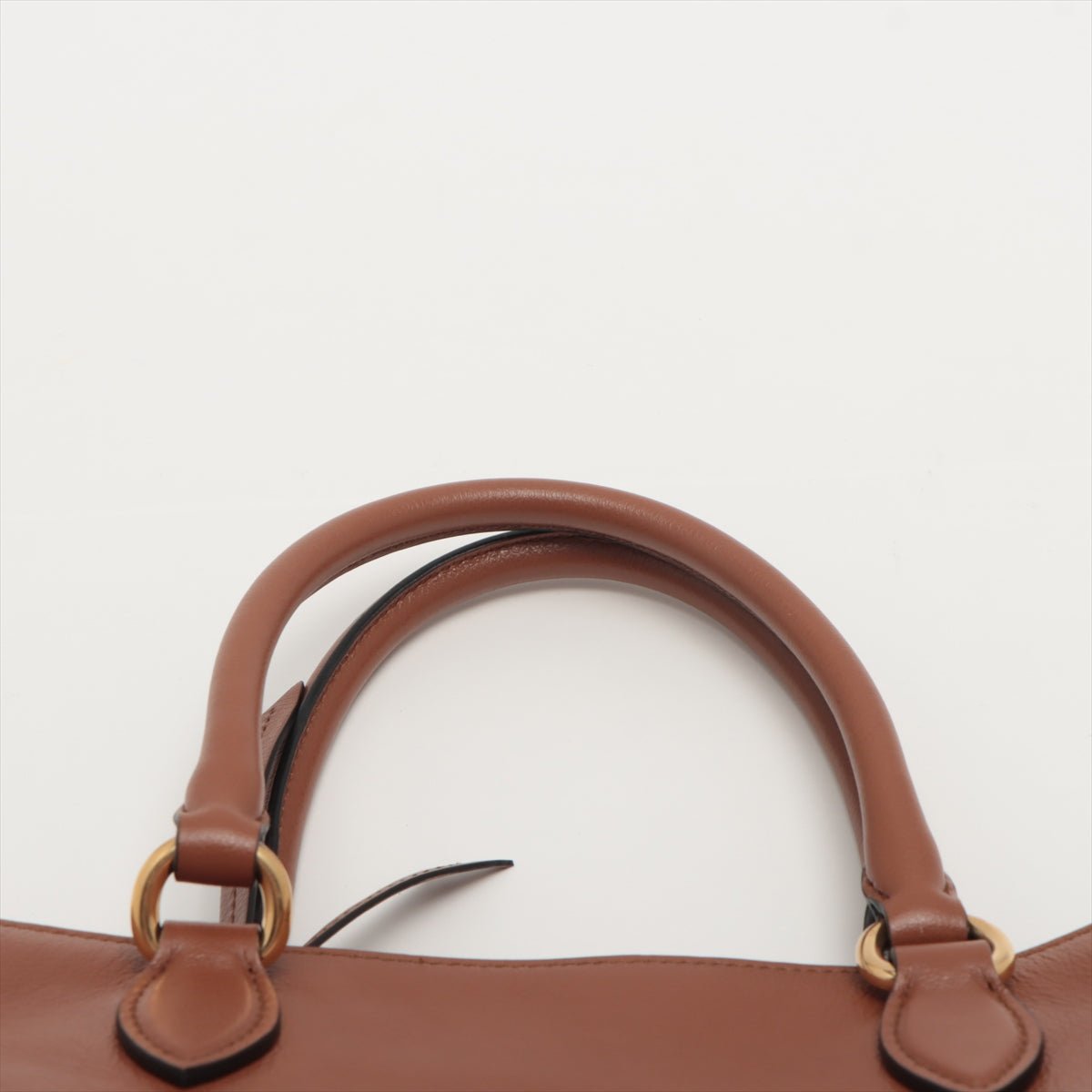 Second hand Prada Vitello Phenix Brown Leather Handbag - Tabita Bags