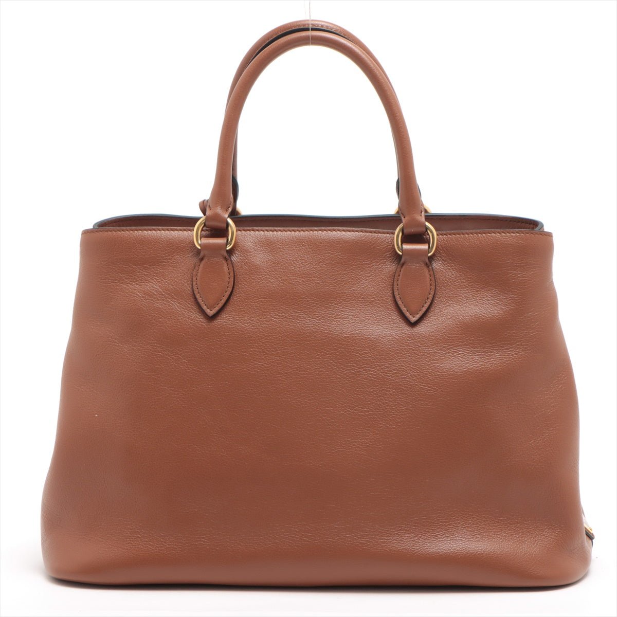 Second hand Prada Vitello Phenix Brown Leather Handbag - Tabita Bags