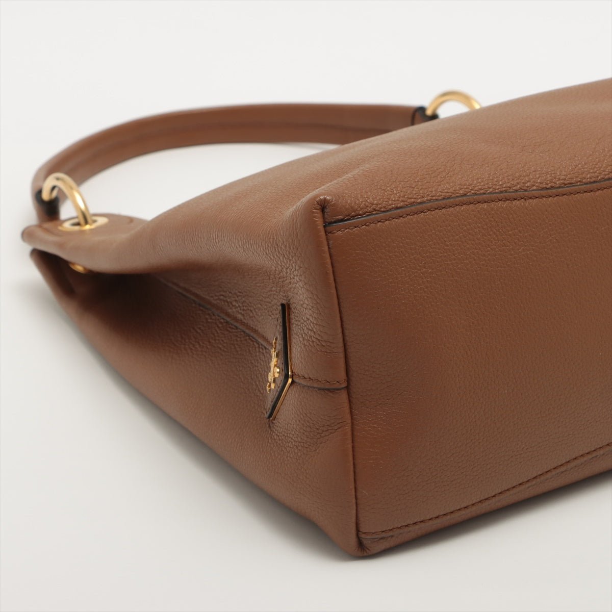 Second hand Prada Vitello Phenix Leather One Shoulder Brown - Tabita Bags