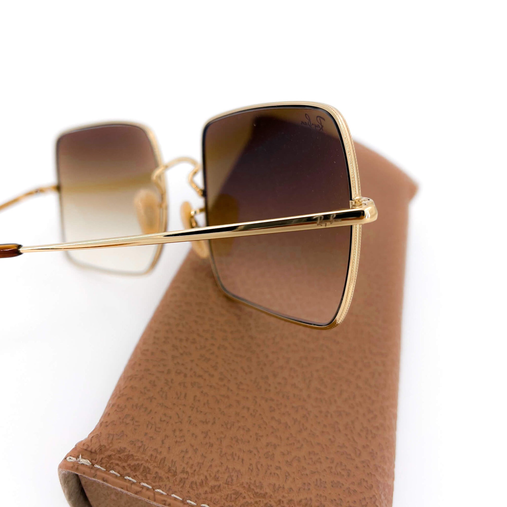 Second hand Ray Ban Sunglasses Squared Brown Lenses - Tabita Bags