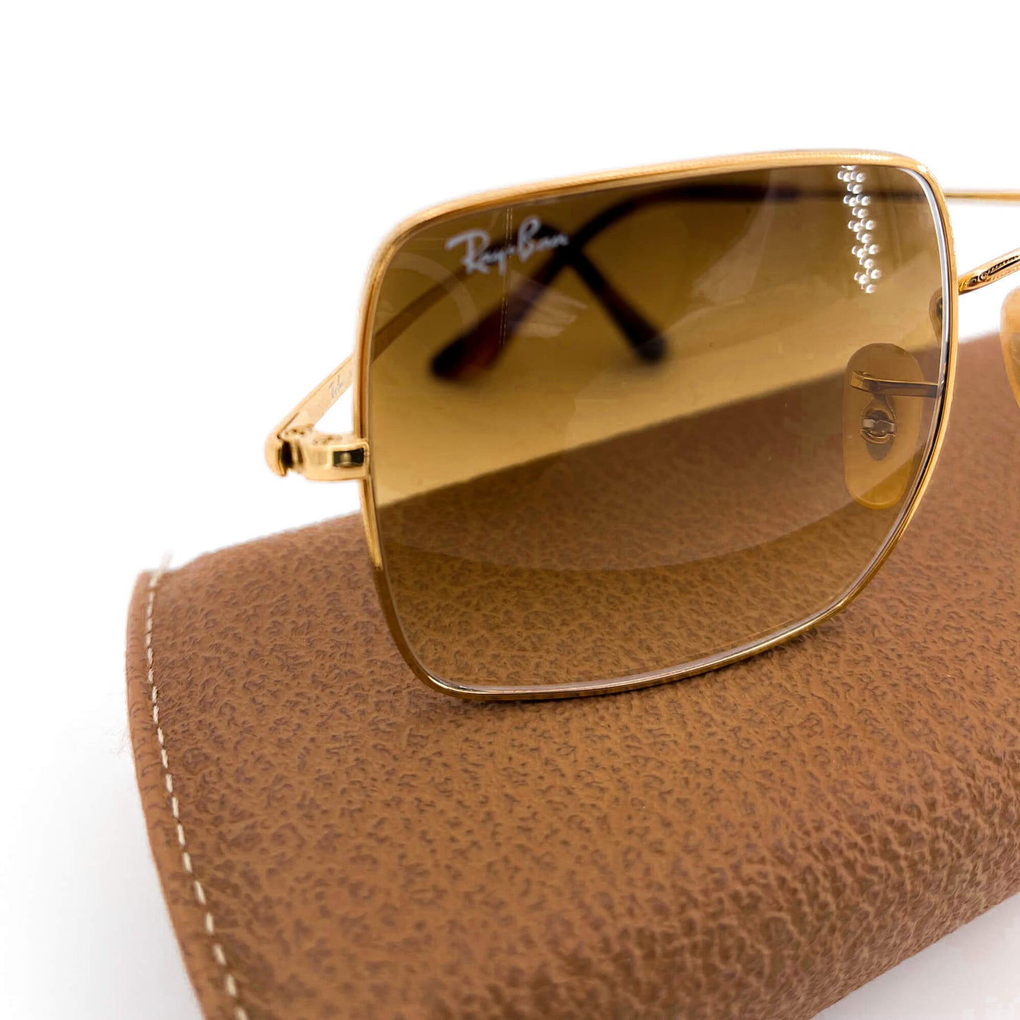 Second hand Ray Ban Sunglasses Squared Brown Lenses - Tabita Bags