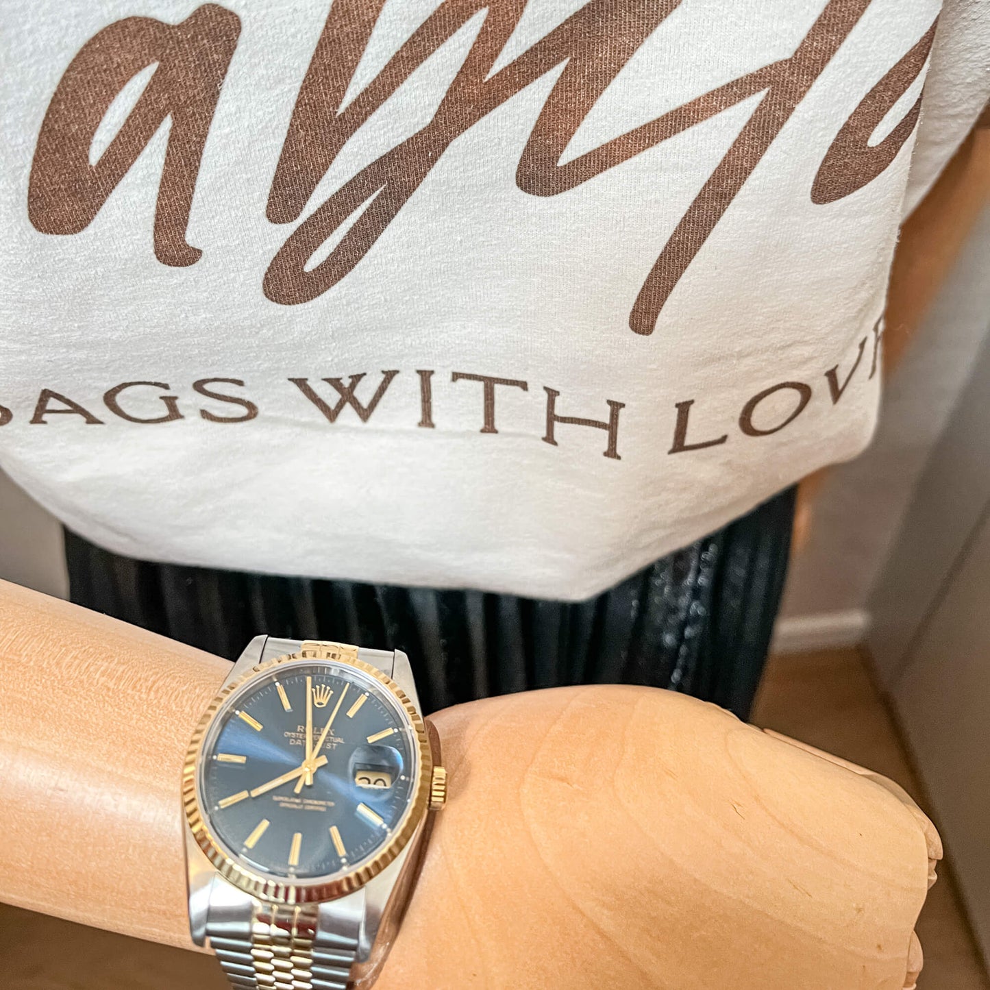 Second hand Rolex Datejust Steel and Gold Blue 36mm - Tabita Bags