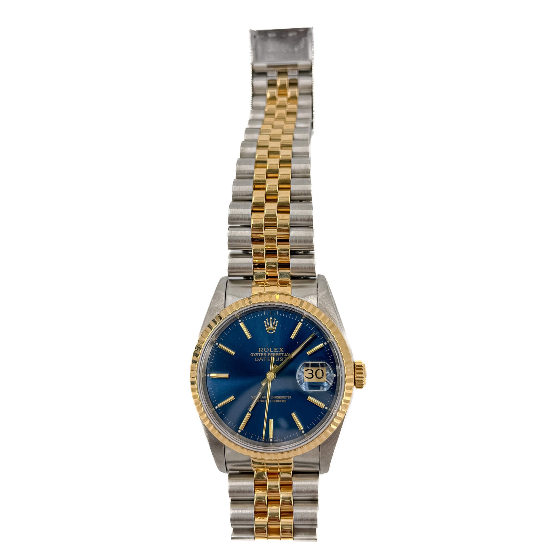 Second hand Rolex Datejust Steel and Gold Blue 36mm - Tabita Bags