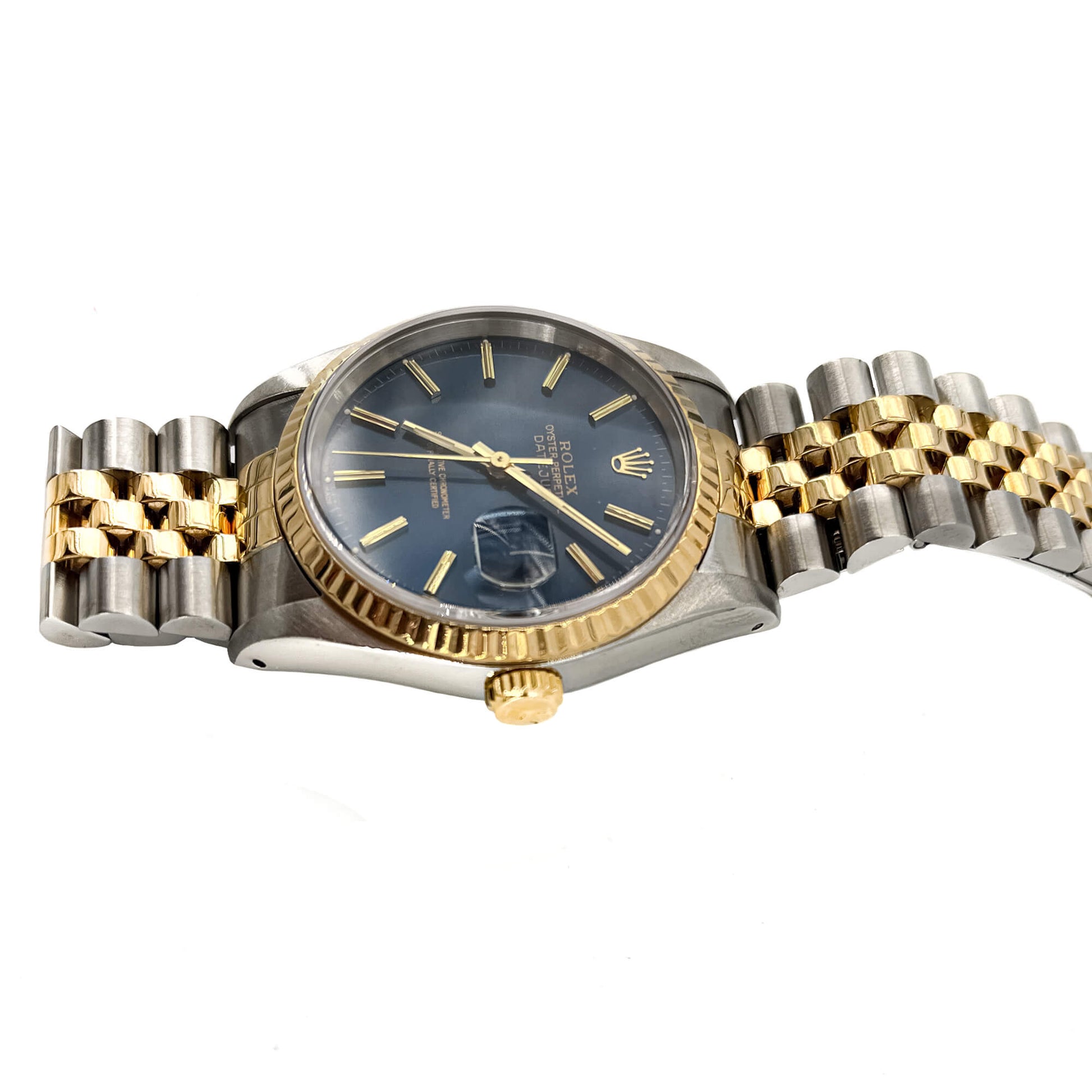 Second hand Rolex Datejust Steel and Gold Blue 36mm - Tabita Bags