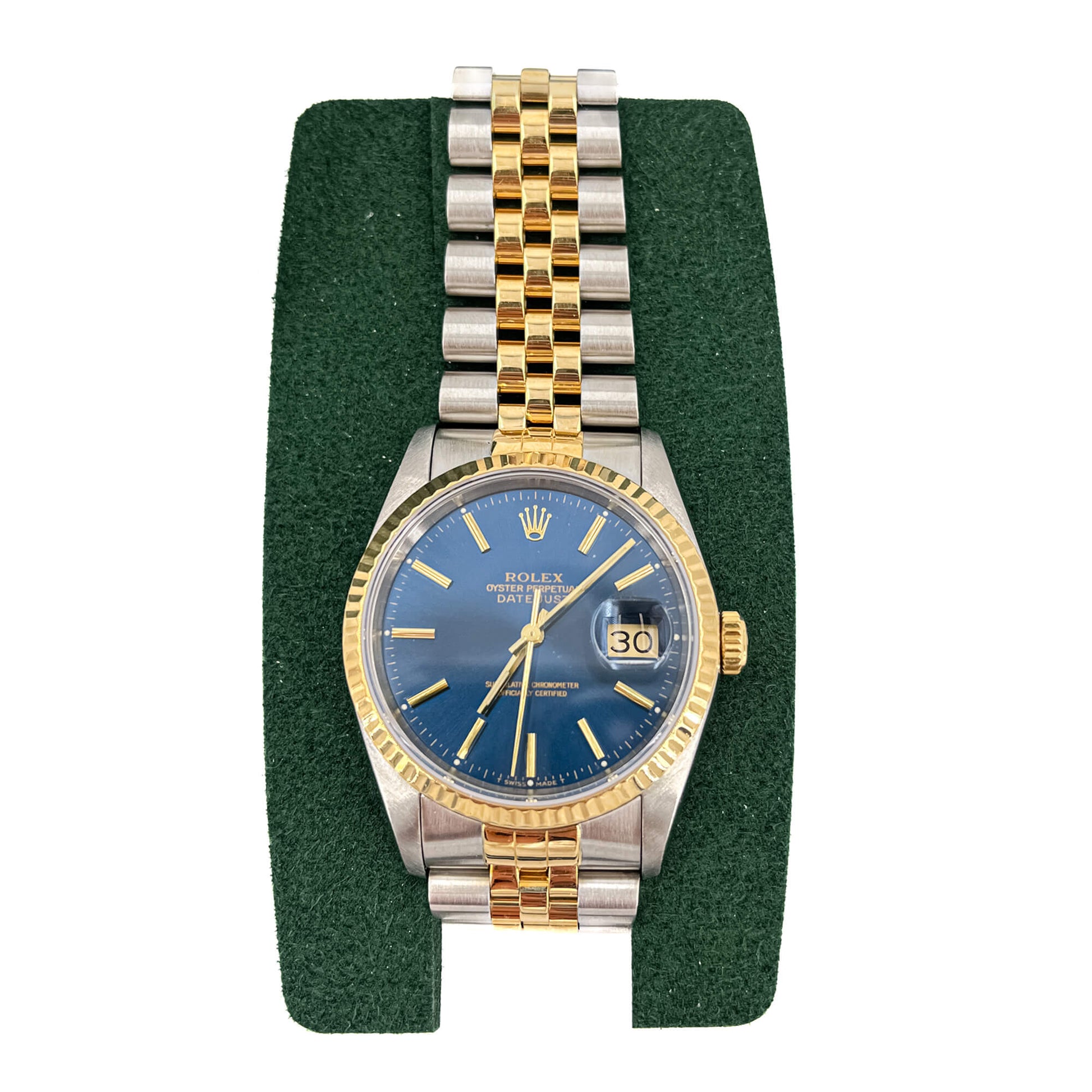 Second hand Rolex Datejust Steel and Gold Blue 36mm - Tabita Bags