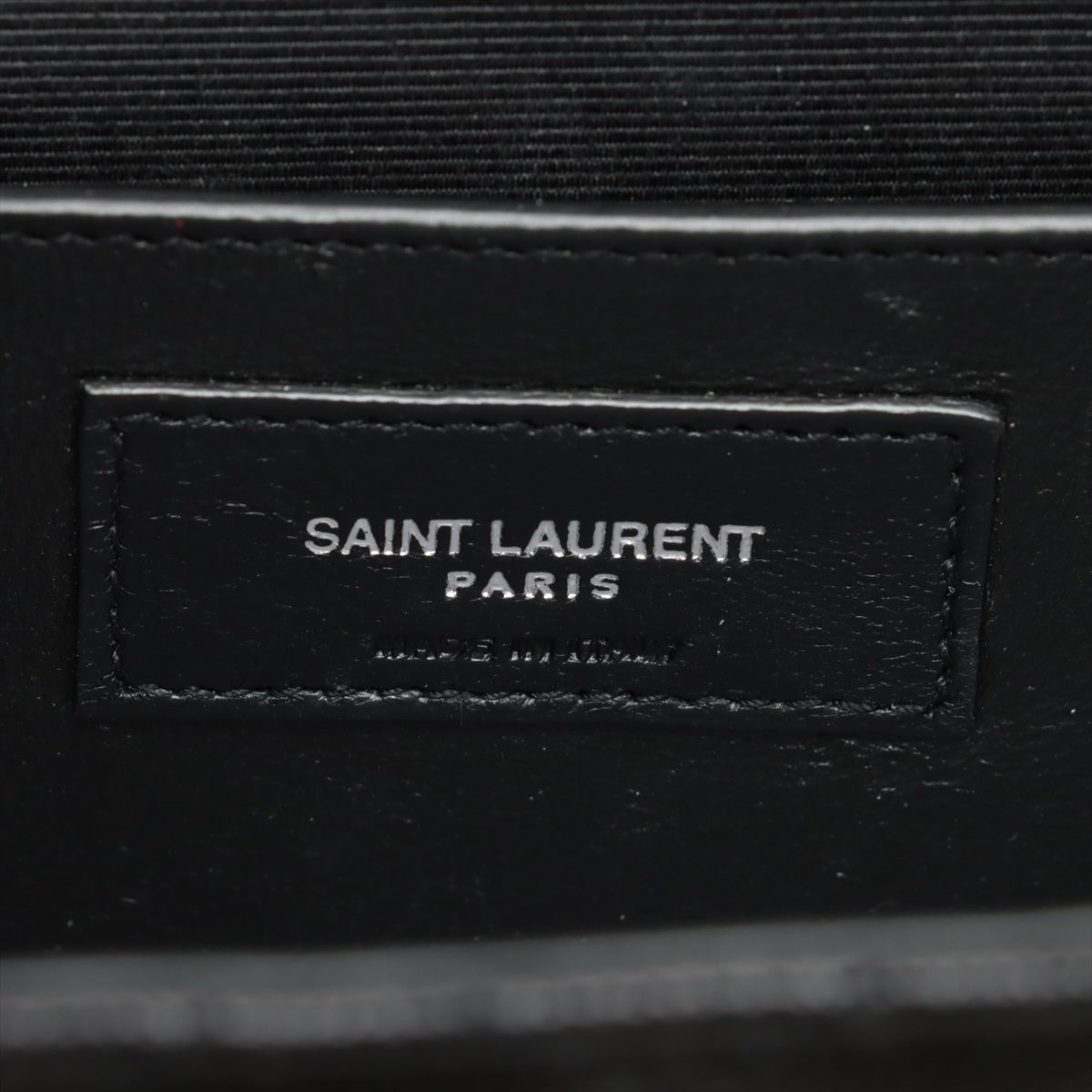 Second hand Saint Laurent Envelope Medium Quilted Embossed Leather Shoulde Bag Black - Tabita Bags