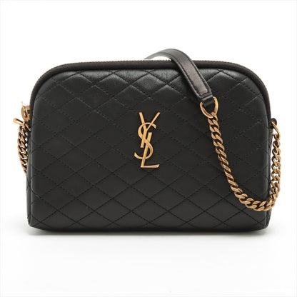 Second hand Saint Laurent Gaby Leather Chain Pouch Black - Tabita Bags