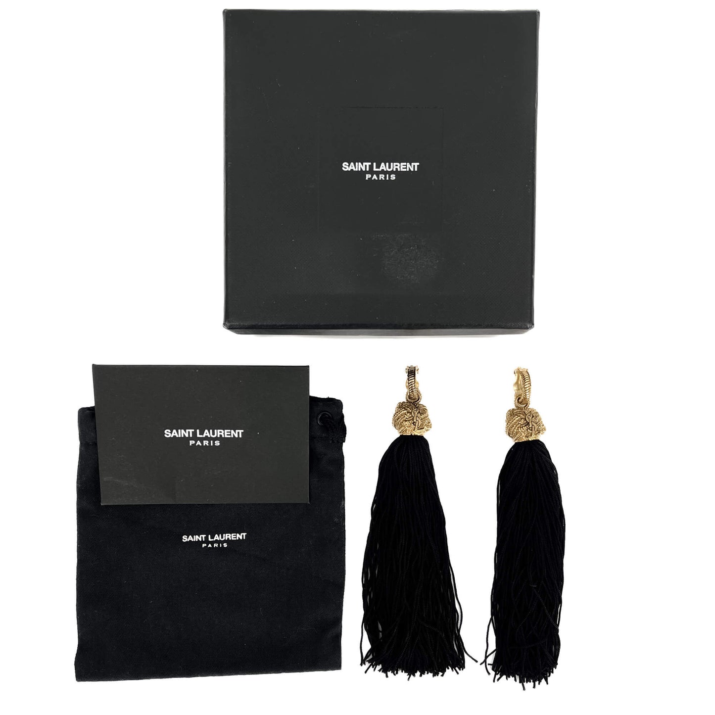 Second hand Saint Laurent Loulou Earrings Black - Tabita Bags