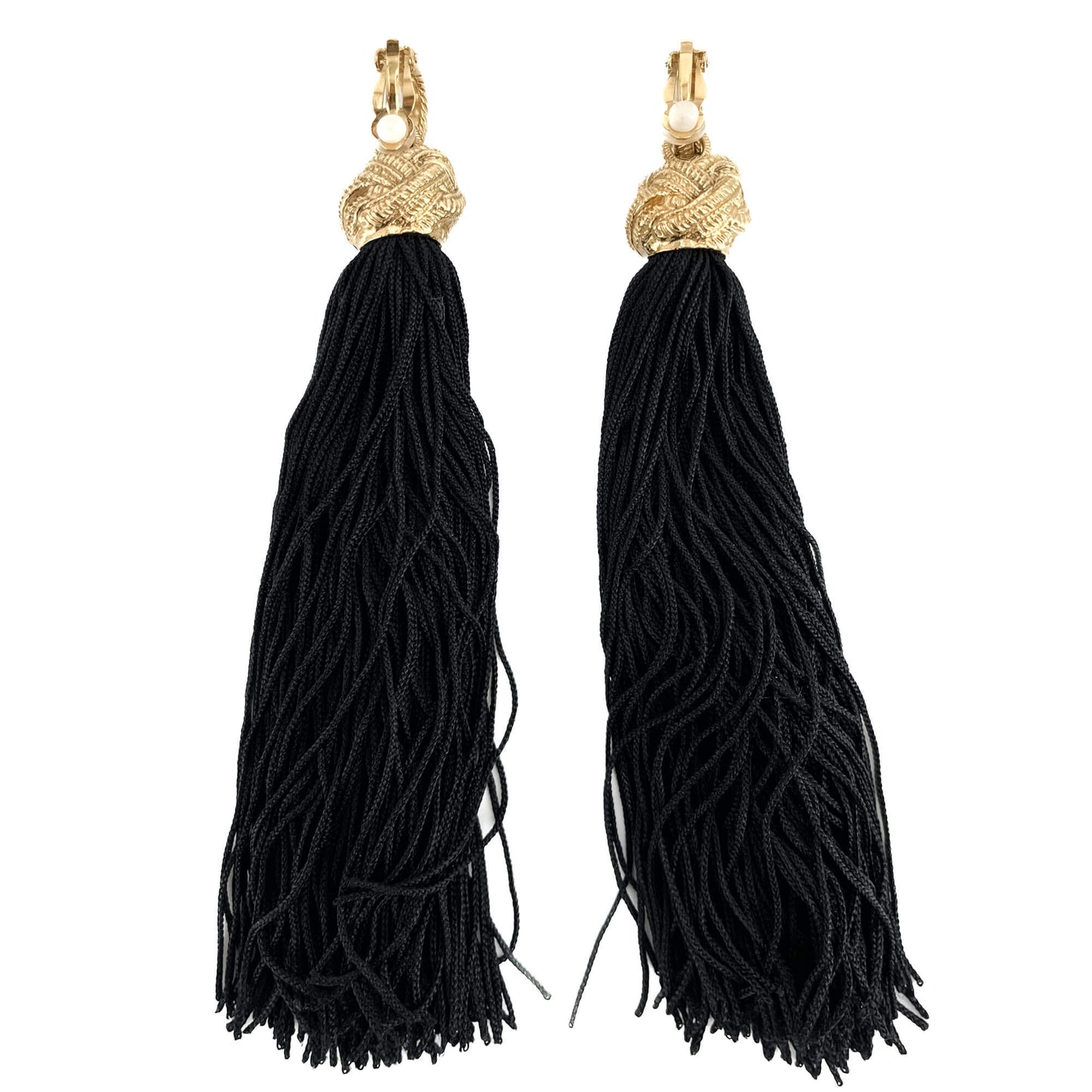 Second hand Saint Laurent Loulou Earrings Black - Tabita Bags