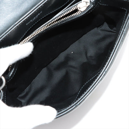 Second hand Saint Laurent Loulou Small Leather Chain Bag Black - Tabita Bags