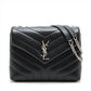 Second hand Saint Laurent Loulou Small Leather Chain Bag Black - Tabita Bags