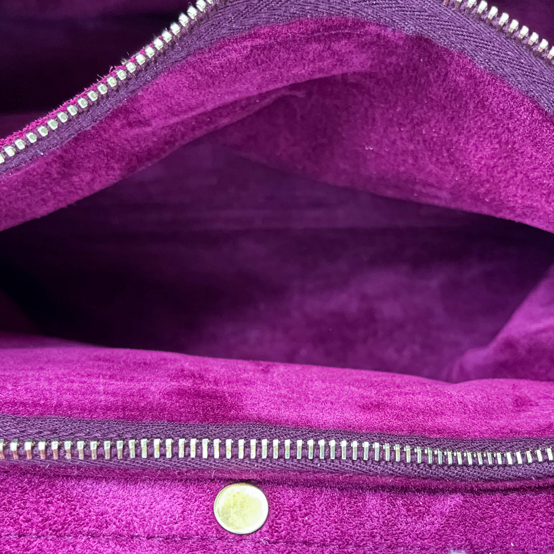 Second hand Saint Laurent Muse 2 Medium Leather Tote Bag Purple - Tabita Bags