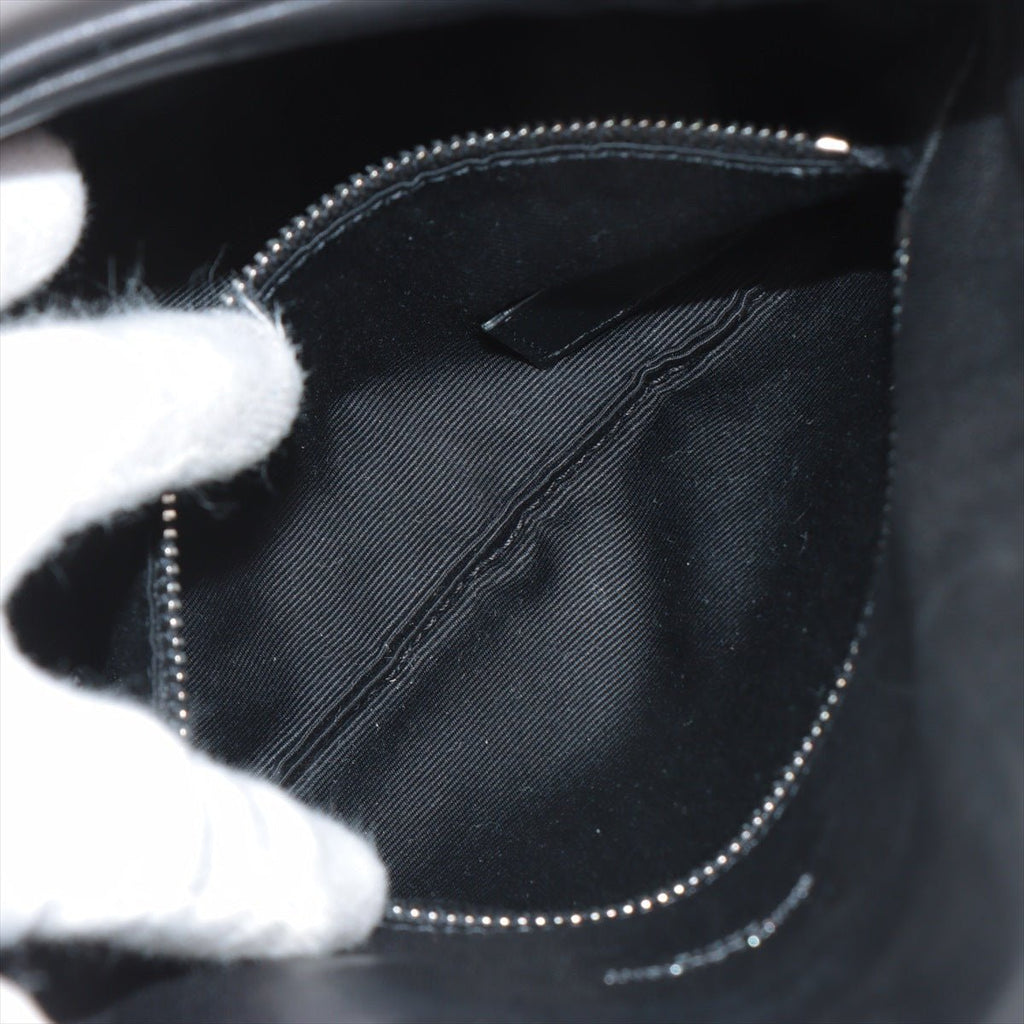 Second hand Saint Laurent Puffer Small Leather Chain Shoulder Bag black - Tabita Bags
