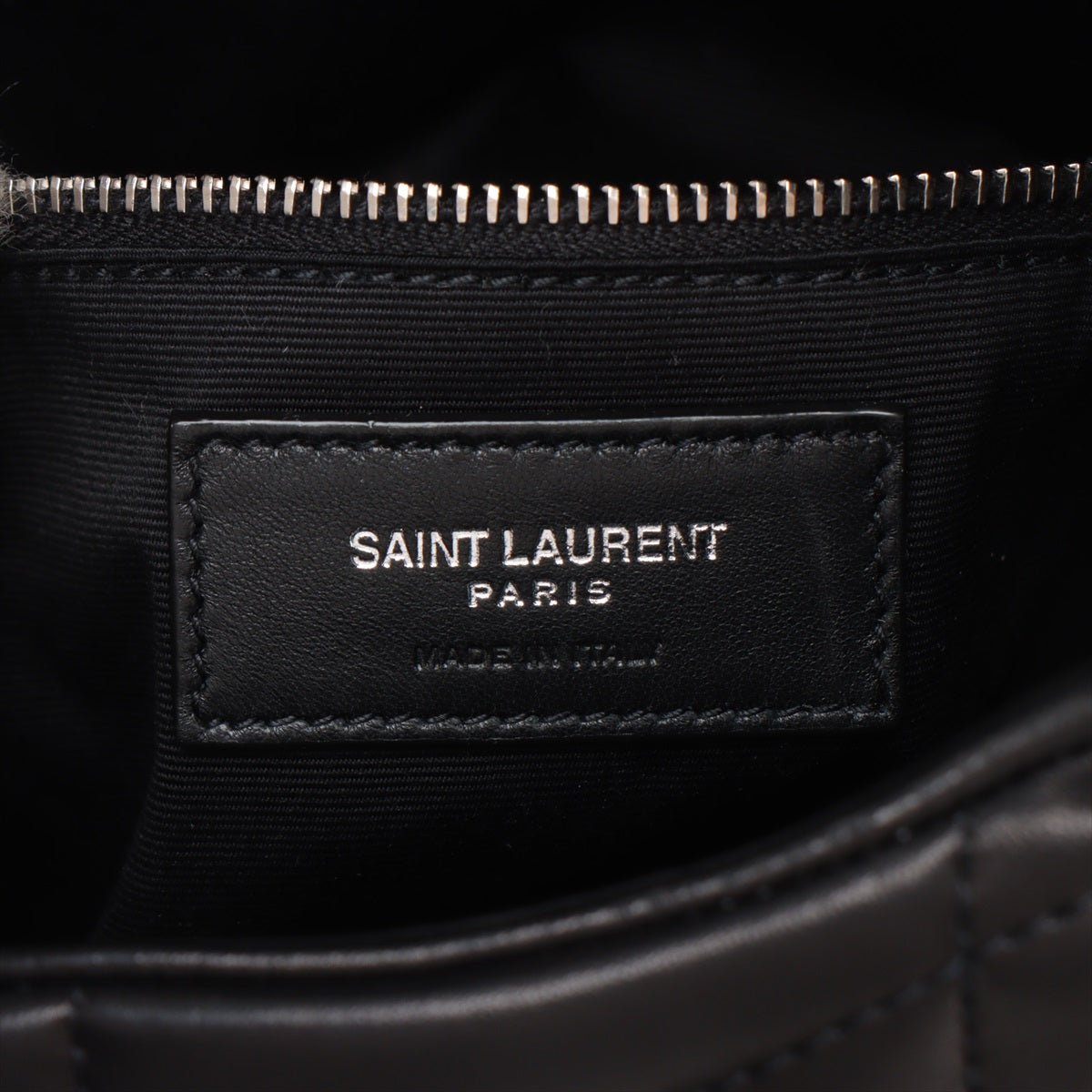 Second hand Saint Laurent Puffer Small Leather Chain Shoulder Bag black - Tabita Bags