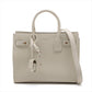 Second hand Saint Laurent Sac De Jour Baby Grained Leather 2-Ways Tote Bag Off-white - Tabita Bags