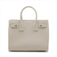 Second hand Saint Laurent Sac De Jour Baby Grained Leather 2-Ways Tote Bag Off-white - Tabita Bags