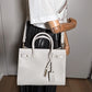 Second hand Saint Laurent Sac De Jour Baby Grained Leather 2-Ways Tote Bag Off-white - Tabita Bags