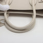 Second hand Saint Laurent Sac De Jour Baby Grained Leather 2-Ways Tote Bag Off-white - Tabita Bags