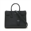 Second hand Saint Laurent Sac De Jour Baby MF Grained Leather 2-Ways Tote Bag Black - Tabita Bags