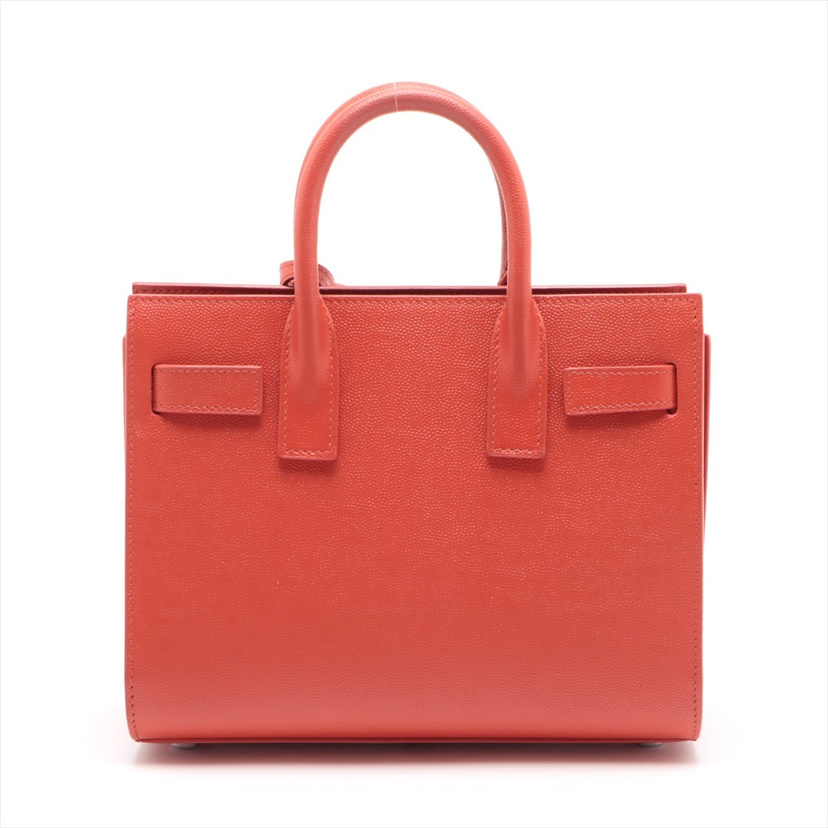 Second hand Saint Laurent Sac de Jour Nano Leather Red 2-Way Tote - Tabita Bags