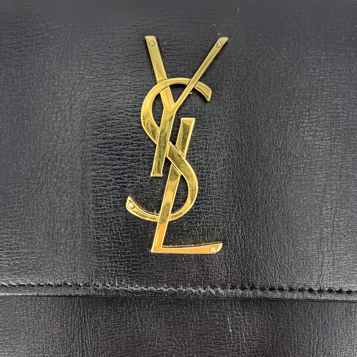 Second hand Saint Laurent Sunset Medium Leather Chain Should Bag Black - Tabita Bags