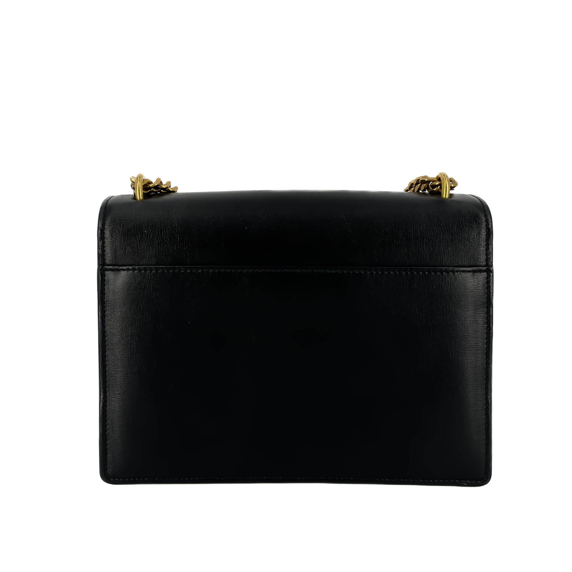 Second hand Saint Laurent Sunset Medium Leather Chain Should Bag Black - Tabita Bags