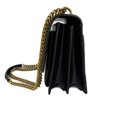 Second hand Saint Laurent Sunset Medium Leather Chain Should Bag Black - Tabita Bags