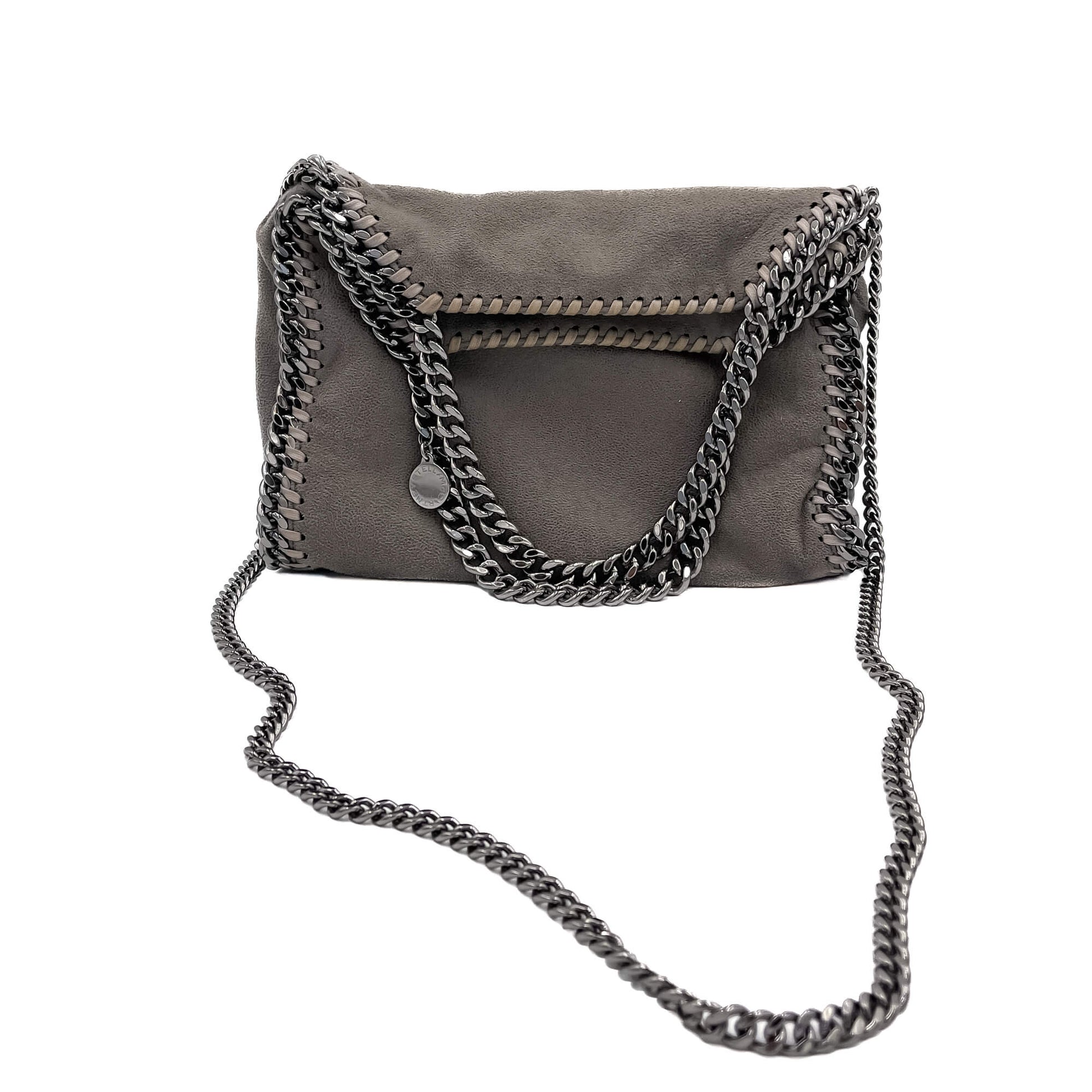 Stella McCartney Falabella Mini Vegan Fabric Grey Bag Tabita