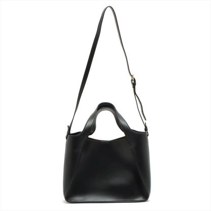 Second hand Stella McCartney Logo Vegan Leather Black 2-Way Tote Bag - Tabita Bags