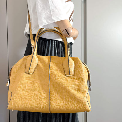 Second hand Tod's 3-Way Shoulder Bag Leather Yellow - Tabita Bags